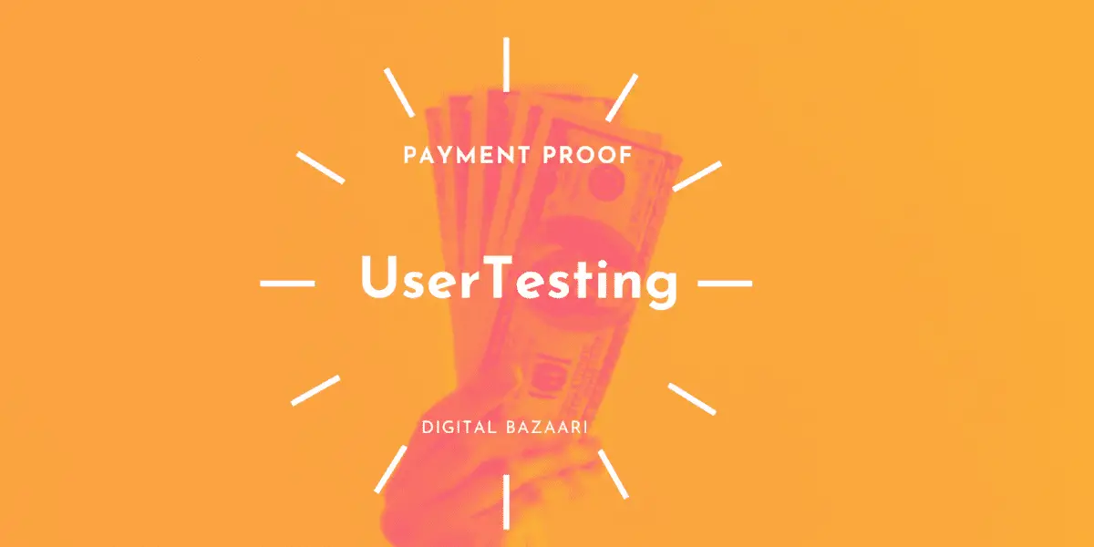 usertesting payment proof
