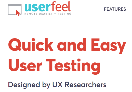 Quick and easy user testing