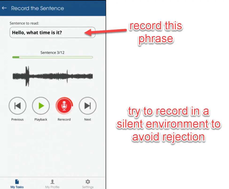 Voice Recording Interface in Robson App