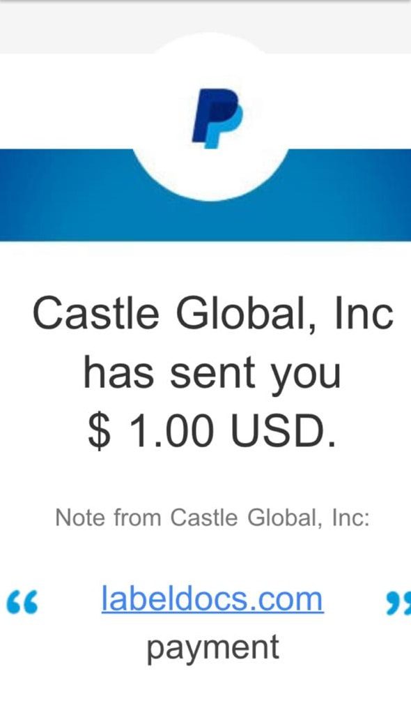 Labeldocs Payment Proof Paypal