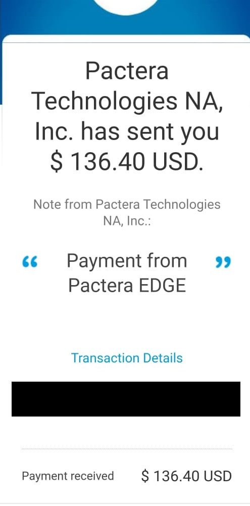 payment from oneforma pactera edge