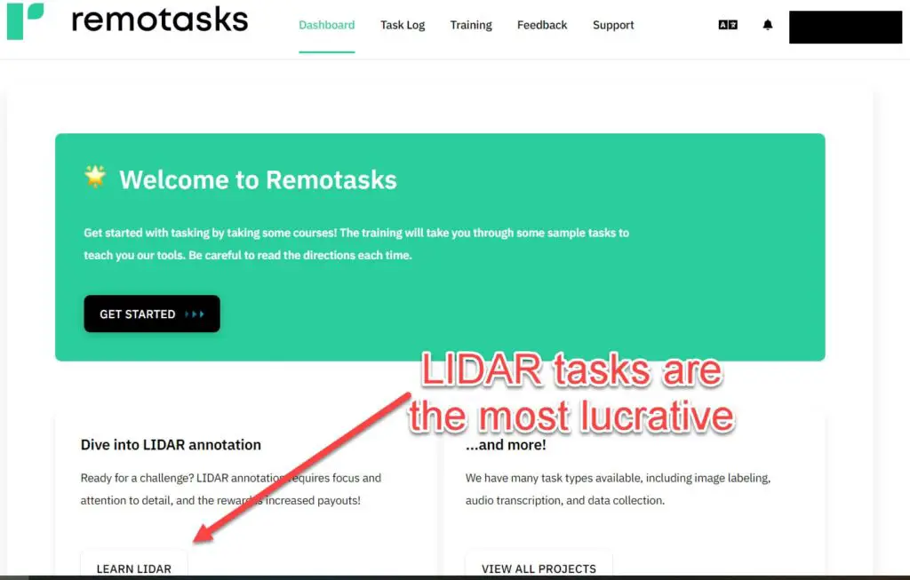 LiDAR tasks are the best paying tasks in remotasks