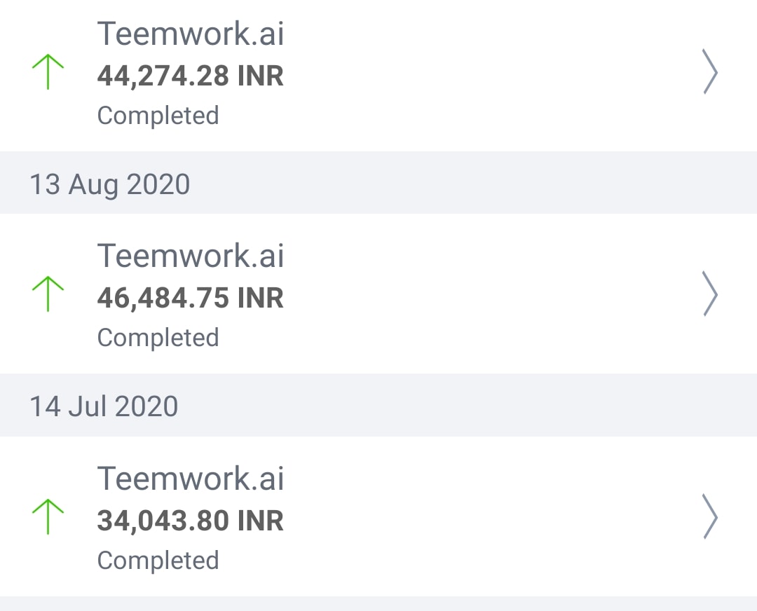 teemwork.ai payment proof (iSoftstone)