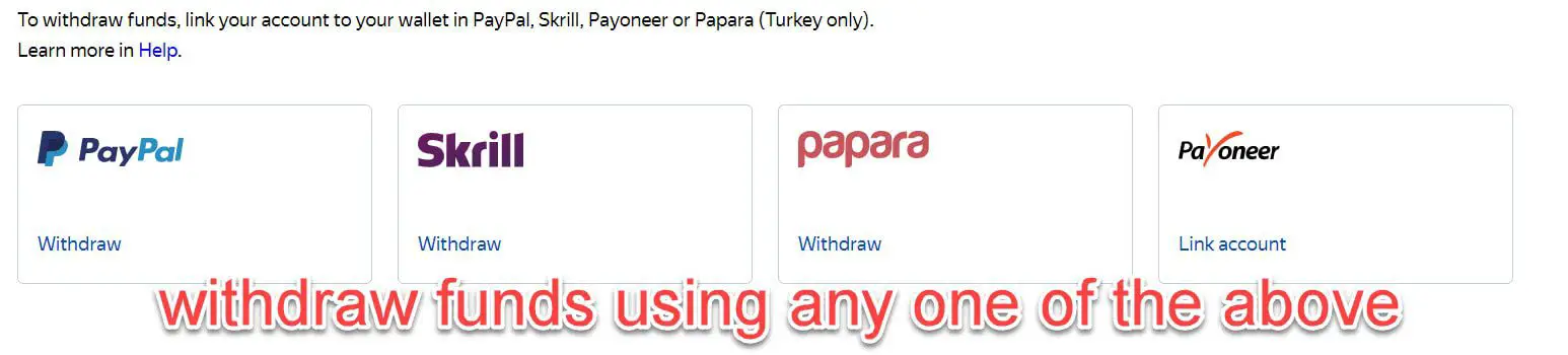 yandex toloka payment methods
