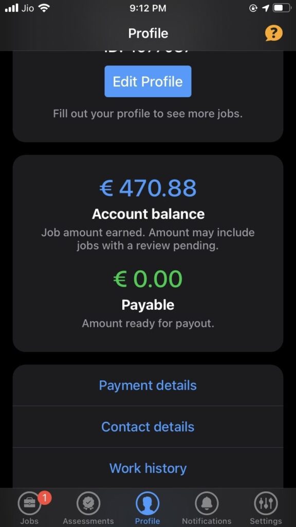 clickworker account balance