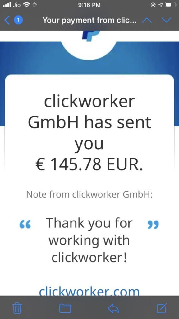 clickworker uhrs paypal payment