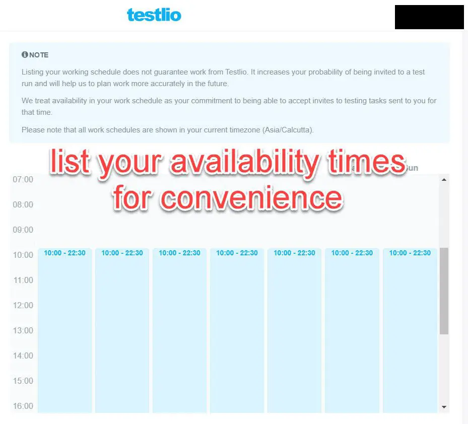 availability in testlio