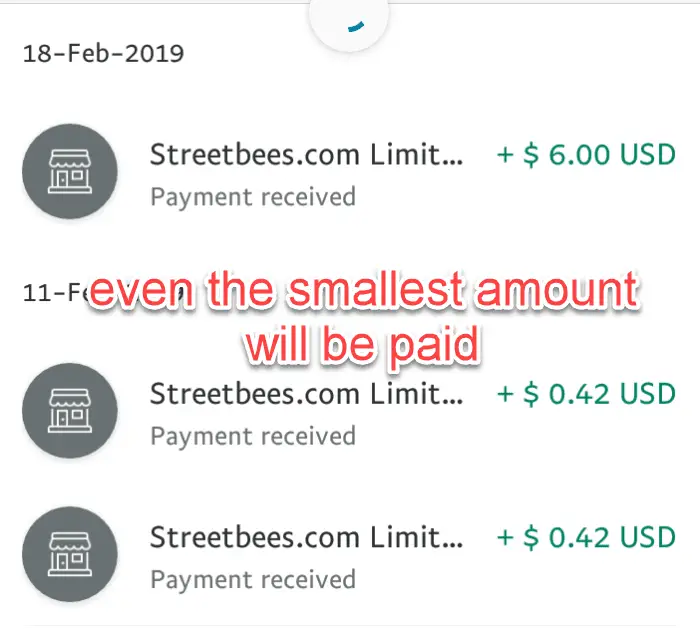 streetbees app payment paypal