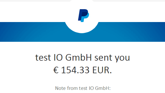 test IO payment proof