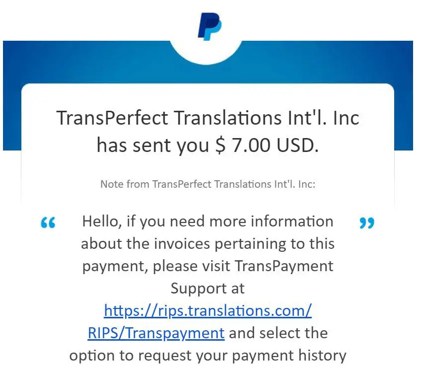 transperfect dataforce payment proof for march 2021