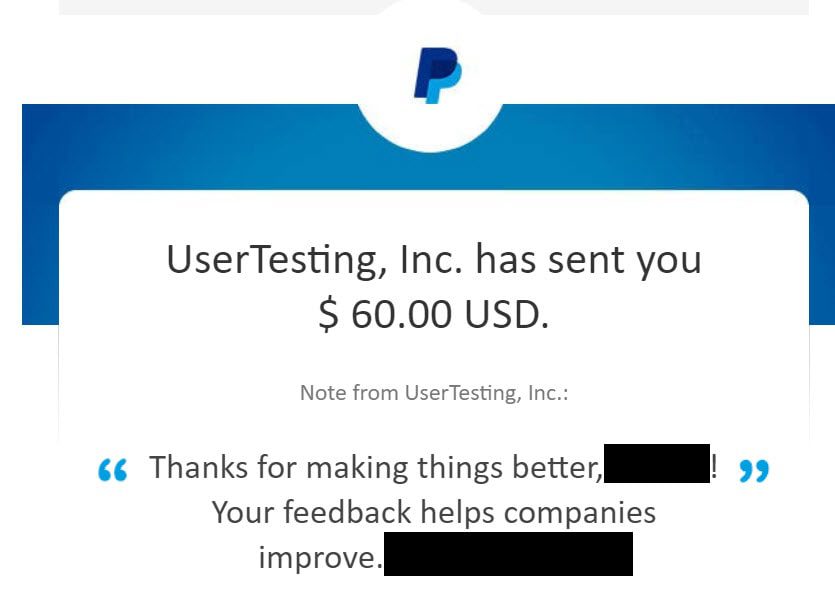 usertesting payment proof for march 2021