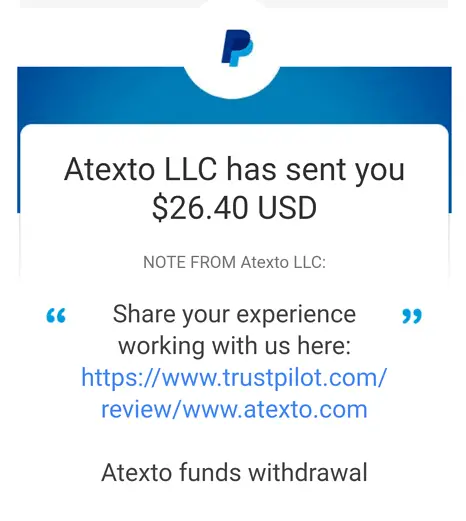 atexto payment proof