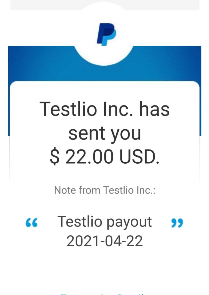 testlio payment proof