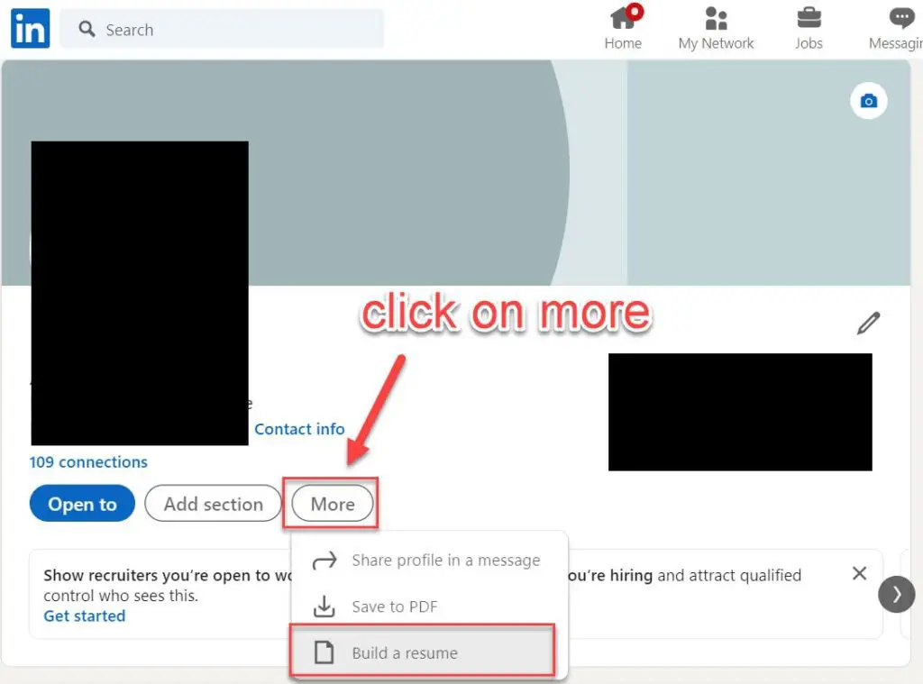 how to access linkedin resume builder