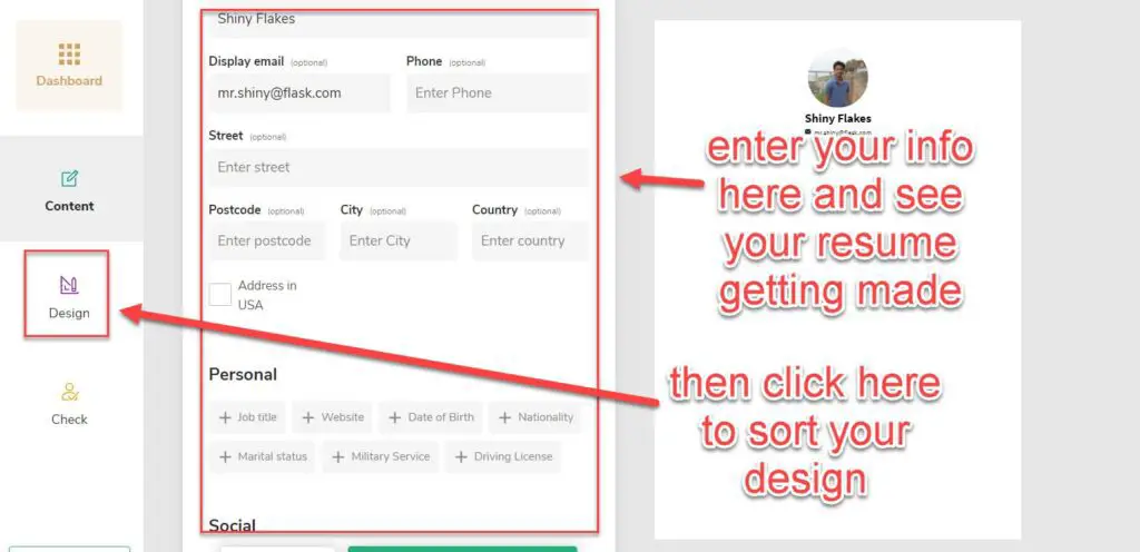 flowcv.io creating a resume easily