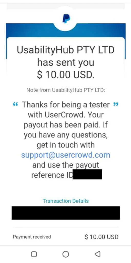 usercrowd payment proof paypal