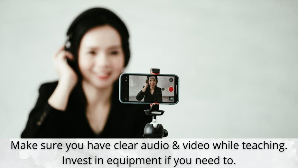 audio video equipment for online teaching job