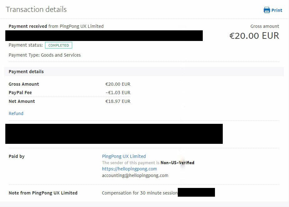 ping pong payment proof paypal