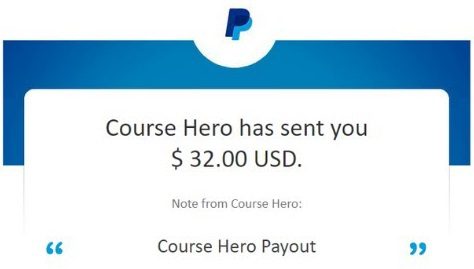 GET PAID TO HELP STUDENTS ONLINE COURSEHERO PAYMENT PROOF