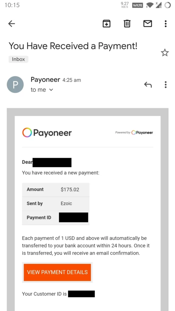 Ezoic Payment Proof (monetize your website)