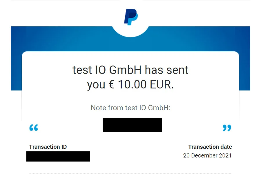 testIO payment proof latest