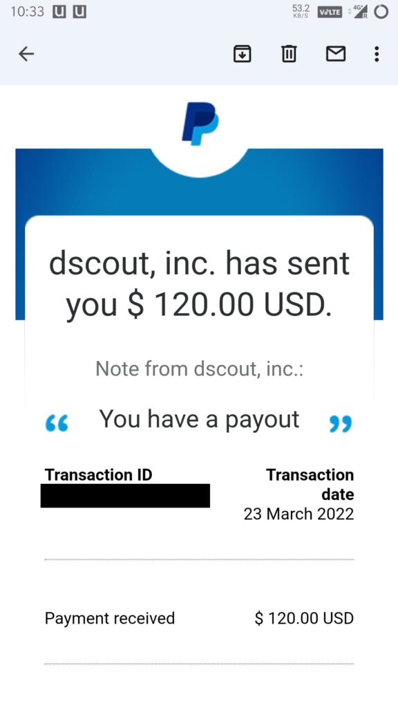 dscout payment proof 2022
