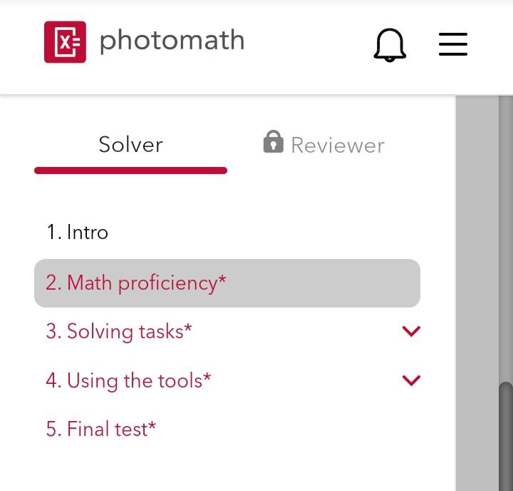 different tests and trainings you need to clear before you start working at photomath