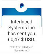 studypool payment proof (interlaced systems Inc)
