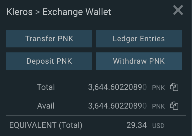 Step by step guide to purchase and add PNK tokens to Kleros