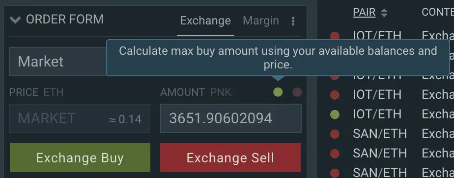 Step by step guide to purchase and add PNK tokens to Kleros