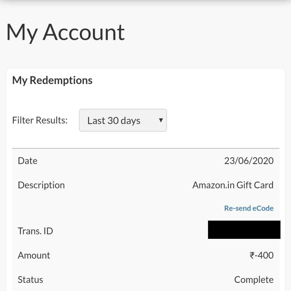 payment proof from valued opinion