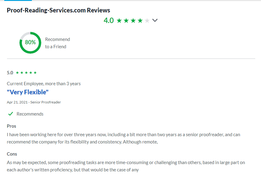 reviews of proofreadingservices.com