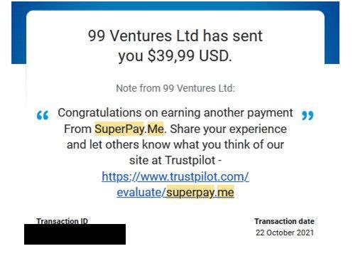 another payment proof from super pay