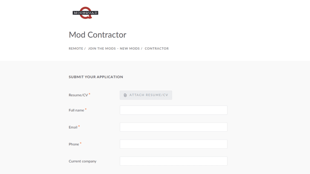 how to apply at modsquad