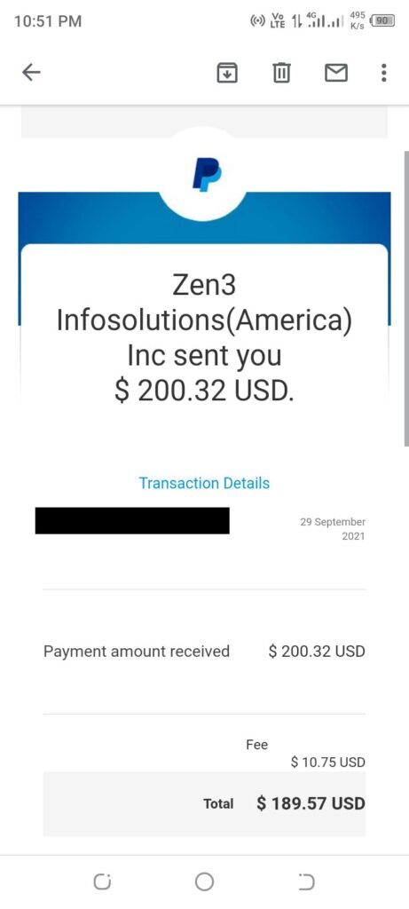 datamime (zen3 infosolutions) payment proof uhrs