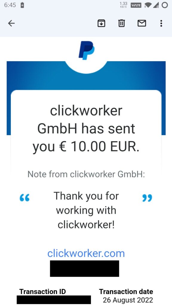 clickworker payment proof 2022