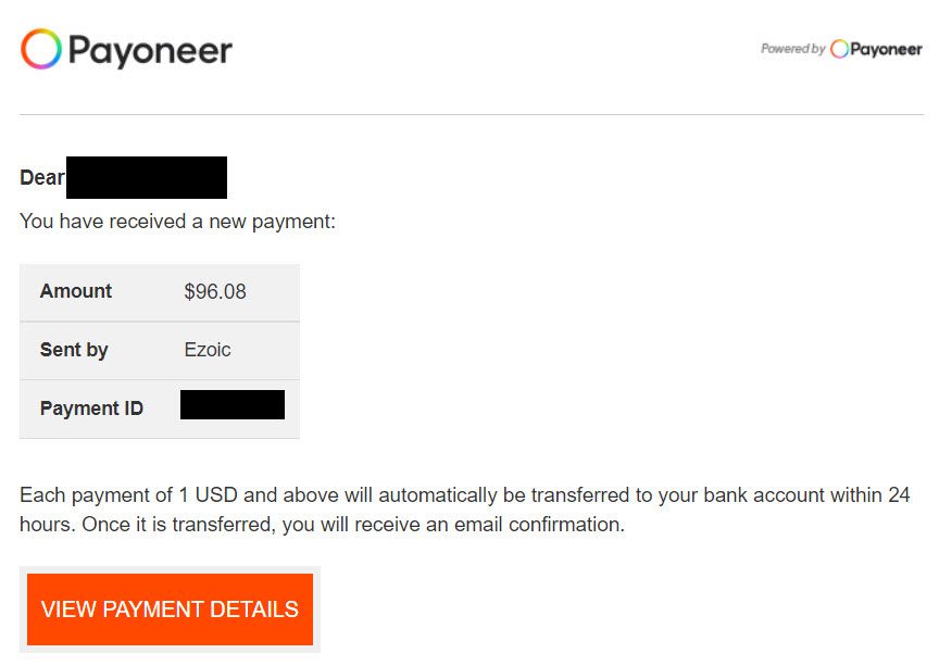 ezoic payment proof payoneer 2022
