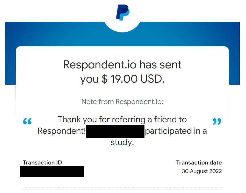 respondent payment proof paypal 2022. respondent does pay.