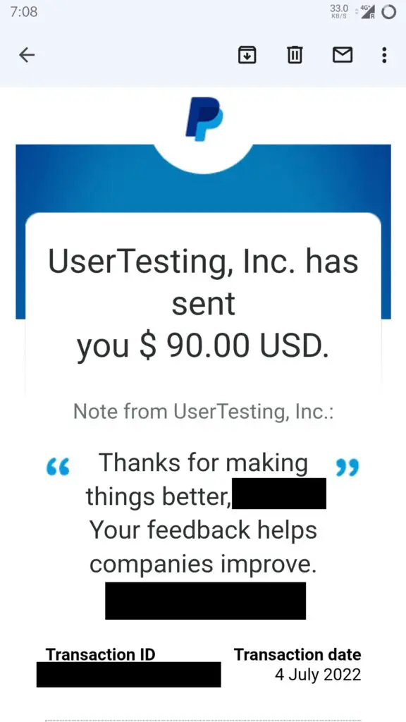 usertesting latest payment proofs. earning money through feedback